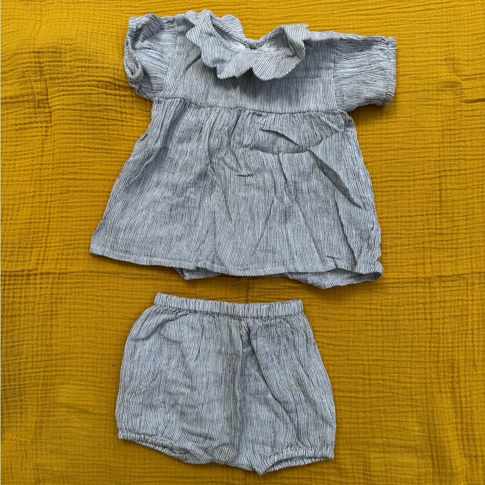 Louis Louise | Pinstripe Kids Outfit Set 2T
